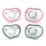Nanobébé US Pink-Gray / 3+ Months / 4-Pack Flexy Pacifiers