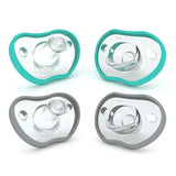 Nanobébé US Teal-Gray / 0-3 Months / 4-Pack Flexy Pacifiers
