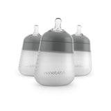 Nanobébé US Gray / 3-Pack / 9 oz. Flexy Silicone Baby Bottle - 5oz & 9oz
